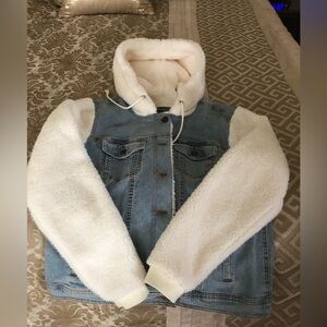 Denim and faux fur jacket by Maurice’s